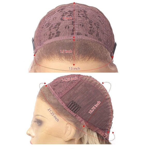 Ombre Blonde Wavy Lace Wigs - Picture 4 of 5